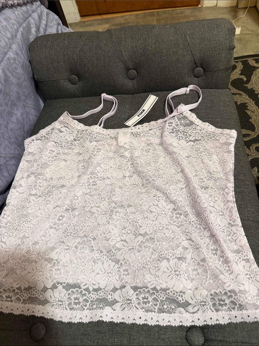 PINK Victoria's Secret Lavender Lace Camisole